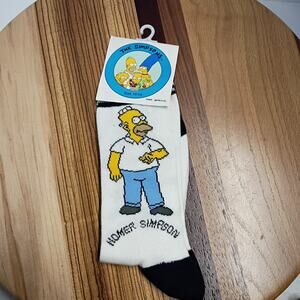 Vintage The Simpsons Socks 1990 Pel-Bar Adult size 10-13 Rare Homer Simpson